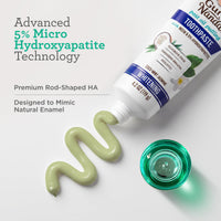 GuruNanda Hydroxyapatite Toothpaste for Whitening with Neem & Xylitol, SLS & Fluoride Free Formula with Tongue Scraper & Squeezer - Freshens Breath, Fights Plaque - Natural CocoMint Jasmine, 4.2oz