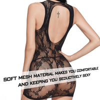 Famstar Sexy Lingerie for Women Naughty Fishnet Lingerie Set Bodysuit Outfits Teddy Babydoll Erotic Mesh Women’s Outfits