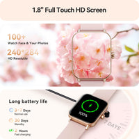 Smart Watch for Women Android & iPhone, Alexa Built-in, IP68 Waterproof Activity Fitness Tracker with Bluetooth Call (Answer/Make), 1.8" Smartwatch with Heart Rate/SpO2/Sleep Monitor, 100+ Sports Mode