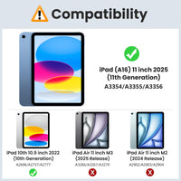 MoKo for iPad (A16) 11th Generation Case 11 Inch 2025, iPad 10th Generation Case 10.9 Inch 2022, Slim Stand Hard PC Translucent Back Shell Smart Cover, Support Touch ID, Auto Wake/Sleep,Light Yellow