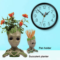 Abomet Groot Planter,Baby Groot Flower Pot 6 * 4 inch Succulent Planter for Indoor Plants Garden Decor Desktop,Groot Pencil Pen Holder for Kids Toy Gifts
