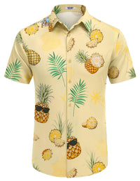 COOFANDY Mens Hawaiian Shirts Short Sleeve Button Down Summer Shirt Tropical Beach Wear