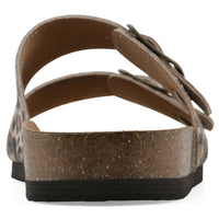 WHITE MOUNTAIN Women's Helga Footbed Sandal, Natural/Exotic/Leather, 9 M
