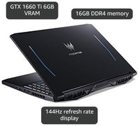 acer Predator Helios 300 Gaming Laptop PC, 17.3" Full HD IPS Display, Intel i7-9750H, GTX 1660 Ti 6GB, 8GB DDR4, 512GB PCIe NVMe SSD, RGB Backlit Keyboard, PH317-53-77HB