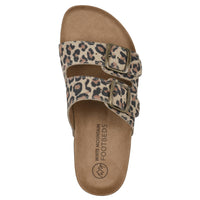 WHITE MOUNTAIN Women's Helga Footbed Sandal, Natural/Exotic/Leather, 9 M