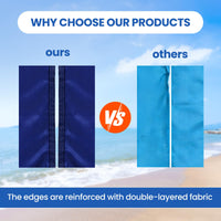 WIWIGO Beach Blanket Waterproof Sandproof Beach Mat 79" X 83"/10'x9'for 2-8 Adults Quick Drying Outdoor Picnic Mat Beach Accessories for Travel, Camping, Hiking