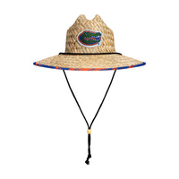 FOCO unisex adult Ncaa College Team Logo Floral Sun Straw Hat, Team Logo, One Size US