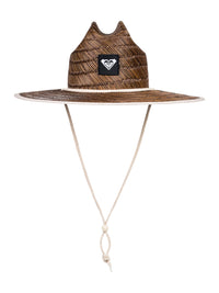 Roxy Women's Tomboy Woven Straw Hat | Wide Brim | Adjustable | Sun Protection | Beach | Vacation | Natural - Beige, Small/Medium