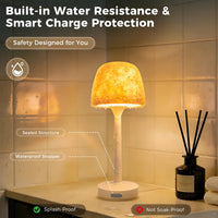 YJHAOTOU Waterproof Shower Lamp Sets with 16 Color Ocean Wave Projector, Rechargeable LED Light with Remote & Touch Control, Household lamp Sets 3 White Modes,USB-C for Bathroom, Bedroom, Spa Gifts