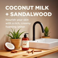 Soapbox Coconut Milk & Sandalwood Liquid Hand Soap, Moisturizing Hand Wash - Gentle Cleanser for Hands - Clean Ingredients Free of Harsh Chemicals, Sulfates, Parabens & Silicones - 3 Pack