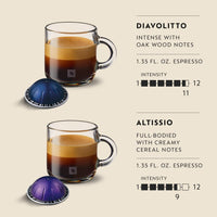 Nespresso Capsules Vertuo, Espresso Bold Variety Pack, Medium and Dark Roast Espresso Coffee, 40-Count Espresso Pods, Brews 1.35oz.