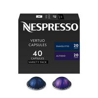 Nespresso Capsules Vertuo, Espresso Bold Variety Pack, Medium and Dark Roast Espresso Coffee, 40-Count Espresso Pods, Brews 1.35oz.