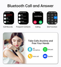 Smart Watch for Women Men (Answer/Make Call), Fitness Tracker, 1.83" HD Screen with 24-Hour Heart Rate/Sleep Monitor, IP68 Waterproof, 130+ Sports Modes, Smartwatch for Android iOS, White