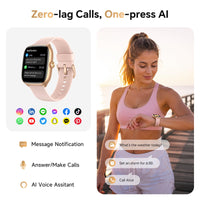 Smart Watch for Women Android iPhone [40mm 3 Bands], 1.75‘’ AMOLED Display Fitness Watch with Answer/Make Calls, 110+ Sport Modes, Heart Rate/Sleep/SpO2 Monitor, 3ATM Waterproof (Cloud Star Pink)