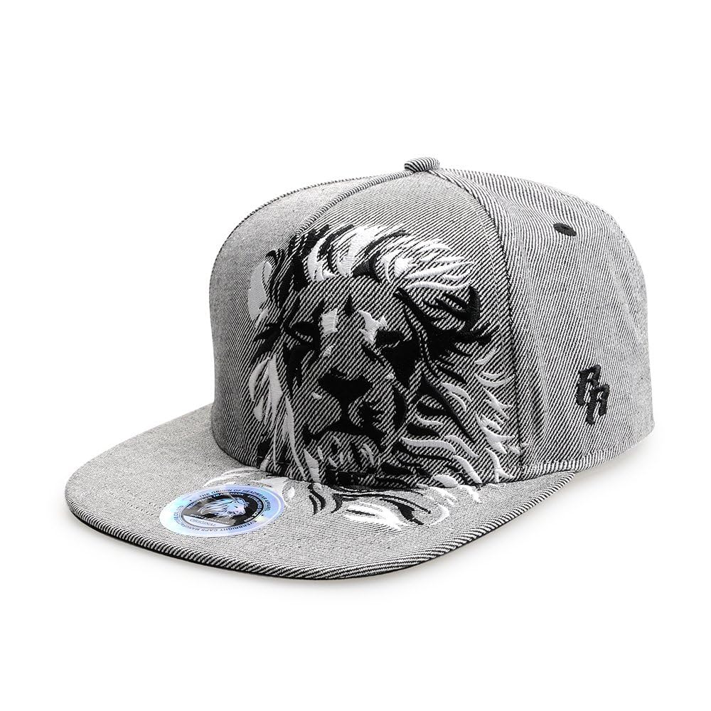 RIOREX Flat Baseball caps 3D Embroidery Hip hop Cap Adjustable Strapback Mens caps Cool 1707B005 (Black)
