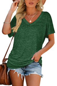 Womens Summer Tops Short Sleeve T Shirts Casual V Neck Maternity Tshirts Tee Blouses Beach Vacation Clothes Outfits 2025 Green XL
