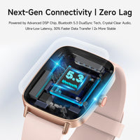 Smart Watch for Women, 1.85" HD Smartwatch Compatible iPhone/Samsung/Android (Answer/Make Calls), 100+ Sport Modes Fitness Tracker with Heart Rate/Sleep/SpO2 Monitor, IP68 Waterproof, with 2 Bands