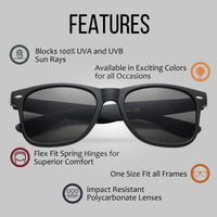 UV Protection Sunglasses Men & Women – Lightweight & Durable Unisex 80’s Retro Shades with Flexible Hinges, Bulk 10-Pack