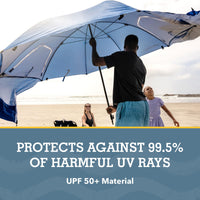 Sport-Brella Super-Brella UPF 50+ Sun & Rain Canopy Umbrella – 8-Foot Beach, Sports & Camping Shelter