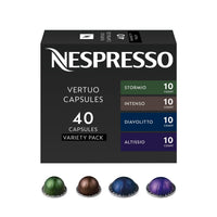 Nespresso Capsules Vertuo, Dark Assortment Variety Pack, Dark Roast Coffee & Espresso, 40-Count Coffee & Espresso Pods, Brews 7.8 oz. and 1.35oz.