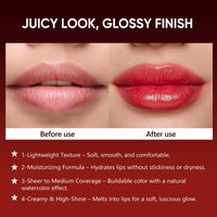 ilembane Light Purple Hydrating Lipstick, Glossy Tinted Lip Balm - Lilac
