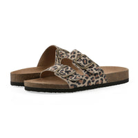 WHITE MOUNTAIN Women's Helga Footbed Sandal, Natural/Exotic/Leather, 9 M
