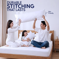DOWNCOOL Large Body Pillow Insert- Breathable Full Body Pillow for Side Sleeper - Soft Long Bed Pillow for Adults - 20 x 54 inch (White)