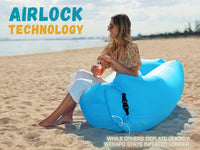 WEKAPO Inflatable Couch Air Lounger Chair - Camping & Beach Accessories, Portable Blow up Sofa for Hiking, Lawn, Indoor/Outdoor Movies & Music Festivals. Lightweight and Easy to Set Up Air Hammock