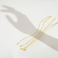 Dainty Gold Bracelets for Women, 14K Gold Plated Stackable Bracelet Set Tiny Minimalist Cute Thin Bracelets