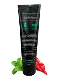 Chilly Premium Natural Spicy Whitening Toothpaste with Intense Spearmint Flavor and Ghost Pepper Flakes – SLS & Fluoride Free Toothpaste, Whitening Formula for Fresh, Healthy Smile (Pack of 1)