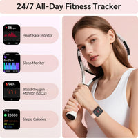 Smart Watches for Women, 1.85" HD Smartwatch Compatible iPhone/Samsung/Android (Answer/Make), Fitness Tracker with Heart Rate/Sleep/SpO2 Monitor, Smart Watch 3ATM Waterproof, 120+ Sport Modes, Alexa