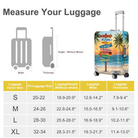 ANNA QUEEN Beach Quote Luggage Cover, Inspirational Summer Travel Suitcase Protector for 24-26 Inch Bags