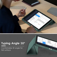 ZryXal iPad (A16) Case/iPad 10th Generation Case [11-Inch 2025/10.9 Inch 2022] with Pencil Holder, Smart Cover with Soft TPU Back [Support Auto Wake/Sleep] (New Midnight Green)