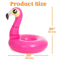 JOYIN 2-Pack Flamingo Unicorn Pool Float - Fun Floaties Inflatable Swimming Pool Tubes Toys Party Decorations, Summer Vacation Lake Beach Floaty Swim Rings Raft Lounger for Adults & Kids