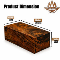 IECAP LLC Desert Ironwood Blanks — 6 x 3 x 2 Inches — Exotic Hardwood Lumber Block for Tool Handles, Knife Handle, Pen Blanks, Carving & DIY Crafts — Natural Ironwood Turning Block for Woodworking