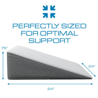 Kolbs Bed Wedge Pillow for Sleep Apnea, FSA Eligible Acid Reflux, and Back Pain Relief, with Chic Jacquard Cover - Headboard Wedges for Sleeping (Standard Width 7.5" Height)