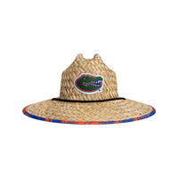 FOCO unisex adult Ncaa College Team Logo Floral Sun Straw Hat, Team Logo, One Size US