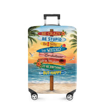 ANNA QUEEN Beach Quote Luggage Cover, Inspirational Summer Travel Suitcase Protector for 24-26 Inch Bags