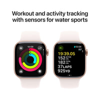 Apple Watch Series 10 [GPS, 42mm] - Rose Gold Aluminum Case with Light Blush Sport Band, S/M (Renewed)