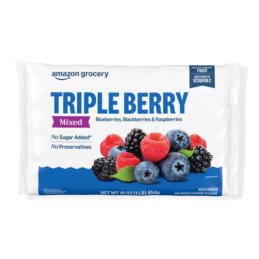 Amazon Grocery, Triple Berry Mix, 16 Oz, Frozen (Previously Happy Belly, Packaging May Vary).