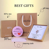 Iefil Anniversary Women Gifts, Birthday Gift for Female, Gift for Wife Girlfriend Mom | Rose Heart Necklaces, Initial K
