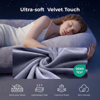 Momcozy Pregnancy Pillows for Sleeping, U Shaped Full Body Maternity Pillow with Removable Cover - Support for Back, Legs, Belly, HIPS for Pregnant Women, 57 Inch Pregnancy Pillow for Women, Grey