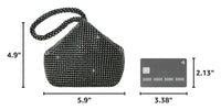 BABEYOND Women's Rhinestone Clutch Evening Bags Sparkly Glitter Triangle Purse for 1920s Party Prom Wedding