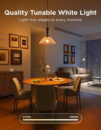 Govee Smart Light Bulbs, Color Changing Light Bulb, Work with Alexa and Google Assistant, 16 Million Colors RGBWW, WiFi & Bluetooth LED Light Bulbs, Music Sync, A19, 800 Lumens, 4 Pack