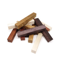 Exotic Wood Pen Blanks 12-Pack Pen Turning Supplies, DIY Pen Crafts: Bloodwood, Mexican Ebony, Jatoba, Hard Maple, 3 of Each Wood Type, 5 x 3/4 x 3/4 inches