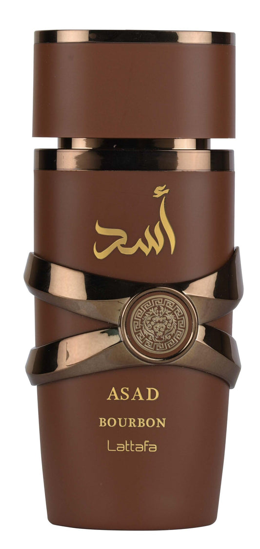 Lattafa Asad Bourbon for Unisex Eau de Parfum Spray, 3.4 Ounce / 100 ml