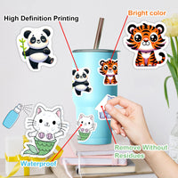 RINOLY 100 PCS Water Bottle Stickers for Kids,Waterproof Vinyl Animal Stickers for Kids,Skateboard,Laptop Stickers for Girls Boys Classroom Prizes