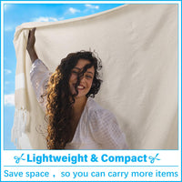 Oversized Turkish Beach Towel Blanket XXL Cotton Sandproof Towels Boho Woven Extra Large Big Sand Free Giant Throw Blankets Huge Quilt XL Picnic Camping Necessities Cloud For Adult Gifts Beige