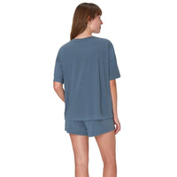 Hanes Women's Originals Supersoft Boxy T-Shirt & Sleep Shorts Set, Comfywear Lounge/Sleepwear