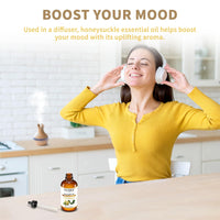 EUQEE Honeysuckle Essential Oil 118ml Pure Honeysuckle Oil Premium Essential Oil - with Glass Dropper Great for Diffuser, DIY Soap, Candle Making - 4Fl. OZ